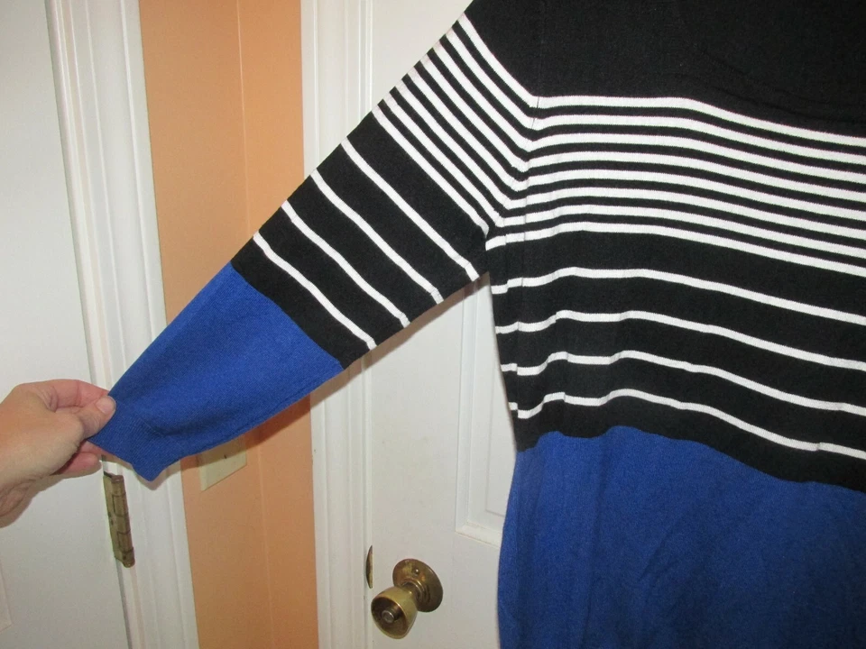 Joseph A. qu'est-ce que c'est silk? Women's Multicolor 3/4 Sleeve Sweater Size M - Image 3 of 4