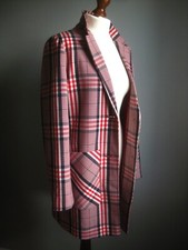 Jacket Check Coat Blogger 12 14 Red White Blue England Shacket Trench Esprit