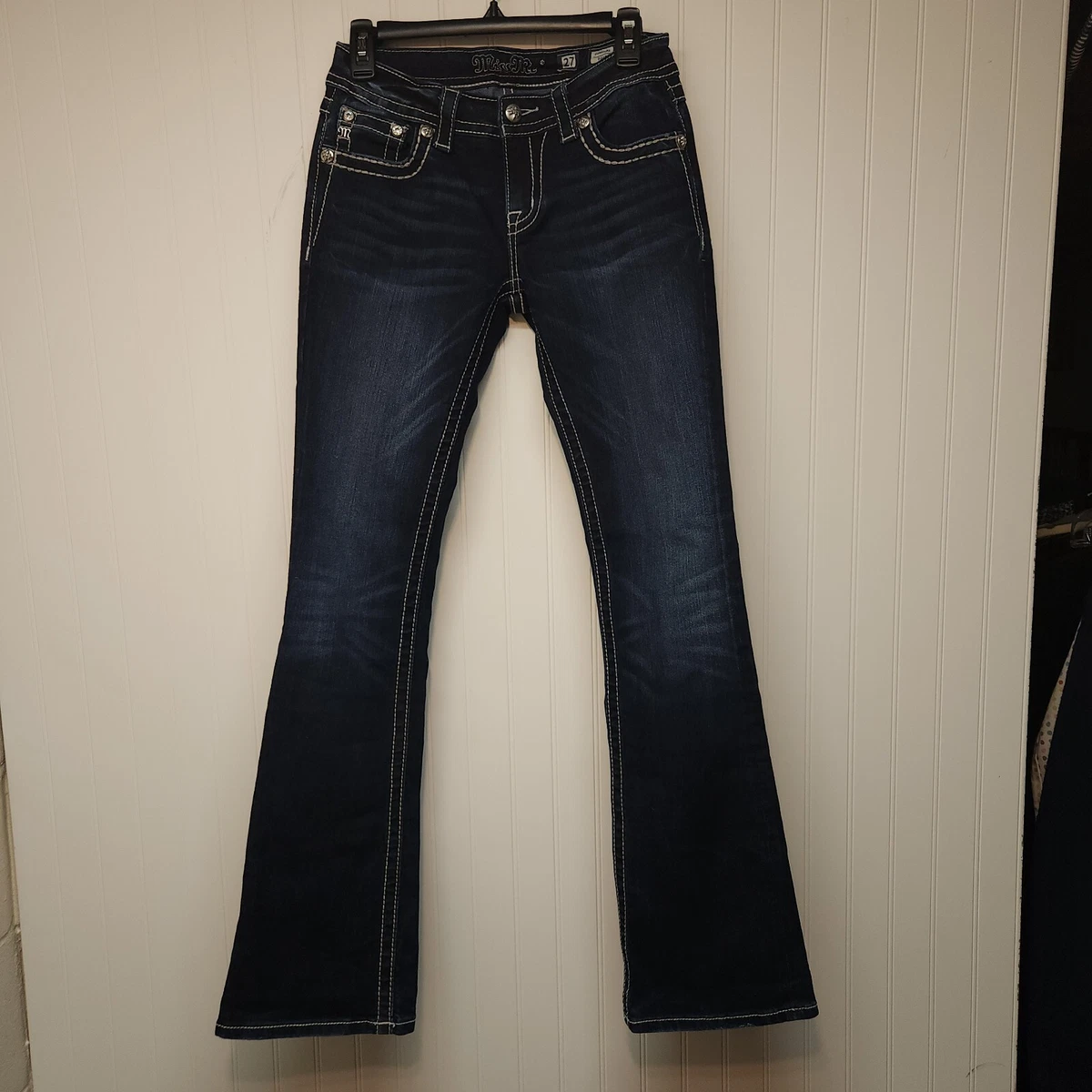 Low rise dark wash jeans sales