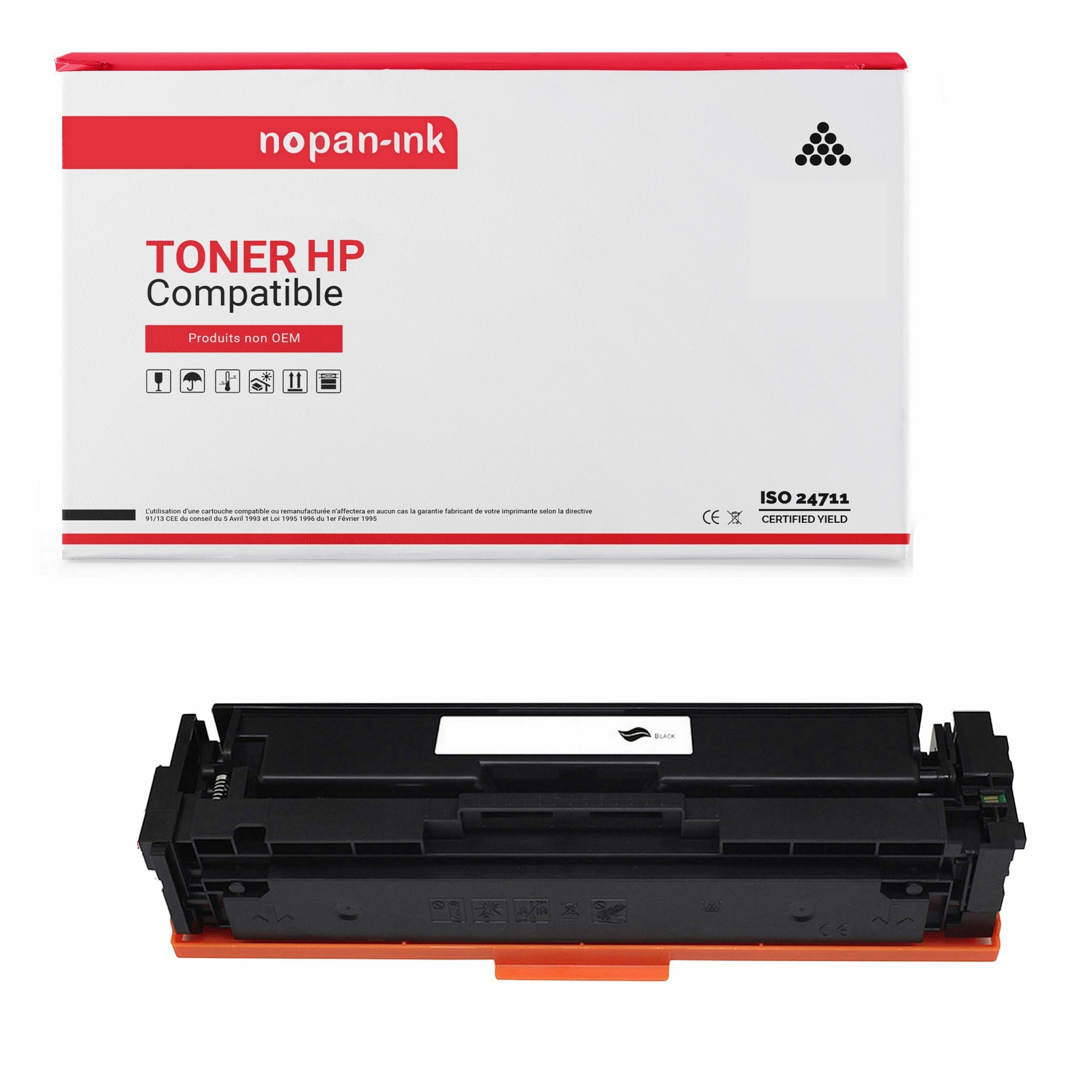 Toner compatible HP CF400X noir pour supprimer les traces sur vos textes