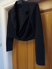 Shein Stylish Black cropped jacket Size S