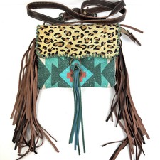 Myra Bag Drizzle Crossbody Bag Fringe Southwest Aztec Cowgirl Boho Handbag Purse