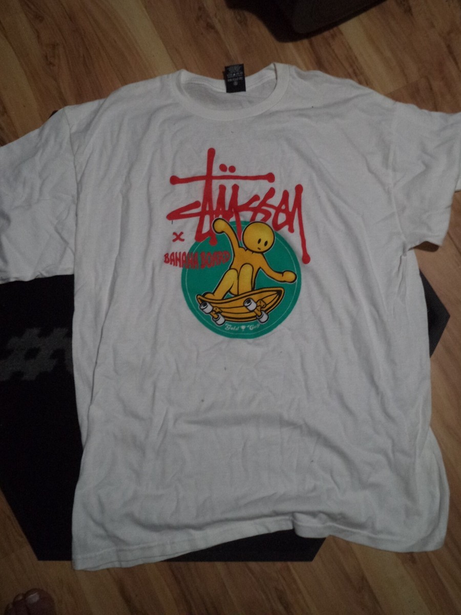 00s stussy × WHITE MOUNTAINEERING × 13DW Vintage New Stussy/Lance Mountain white Tee T-Shirt X-Large