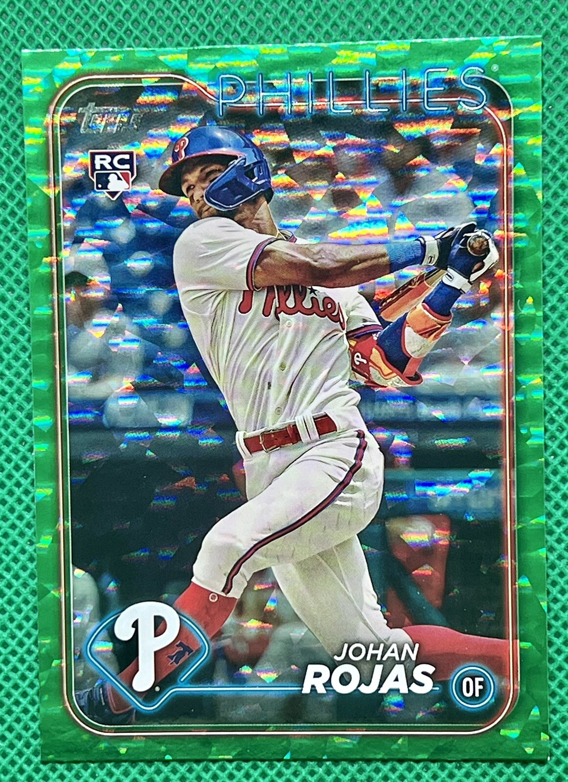 2024 Topps Series 1 Green Foil Parallel Johan Rojas 26/499 #209 Phillies RC