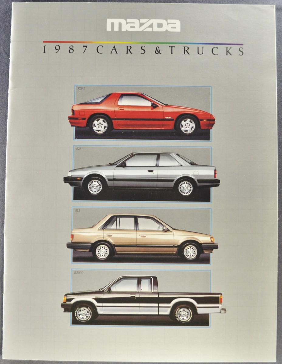 1987 Mazda Brochure RX-7 626 323 Sedan Wagon B2000 Pickup