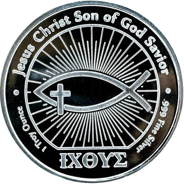 Ebay Live 25.19 Mason Mint Jesus Christ  Savior Fish 1 oz Silver Round