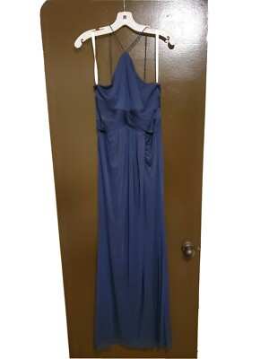 davids bridal bridesmaid dresses navy blue Davids Bridal Size Navy Blue Bridesmaid Dress Twist Front Adult Size 24