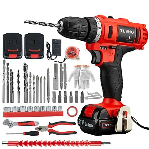 TEENO Cordless Drill Driver 21V 1.5Ah 