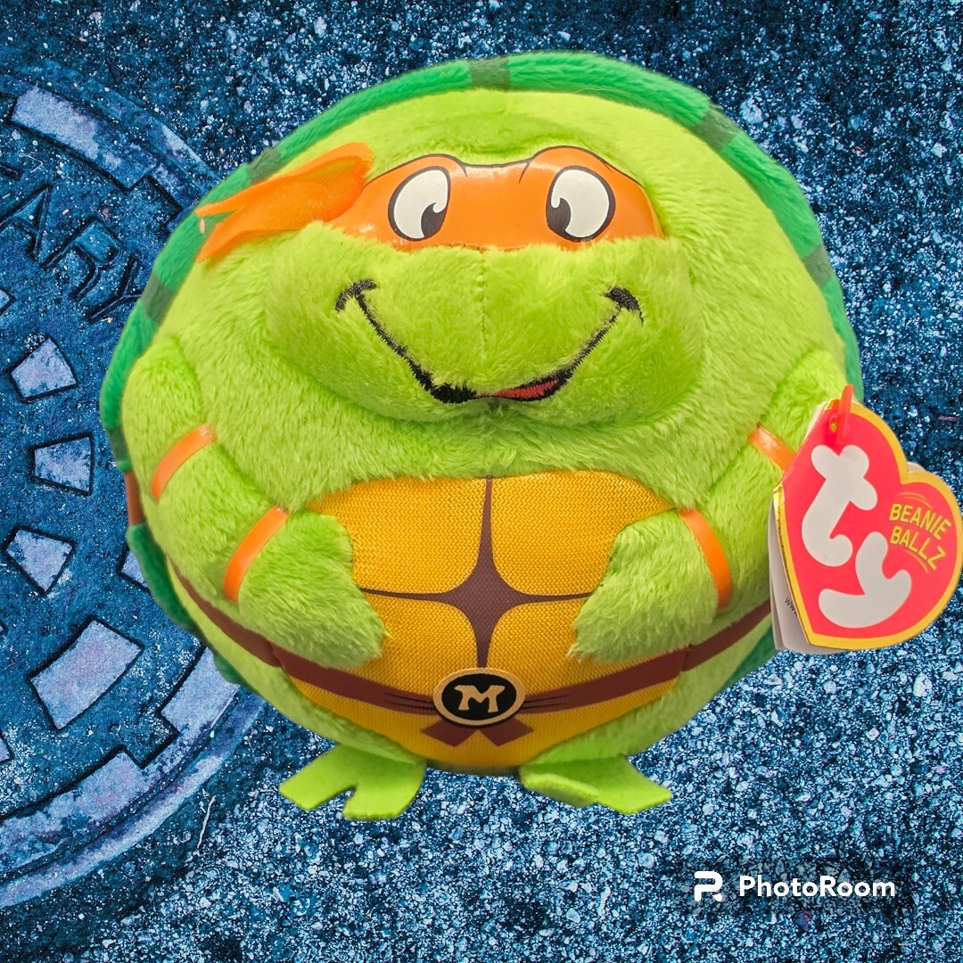 Michelangelo Ty Beanie Baby Ballz Teenage Mutant Ninja Turtles