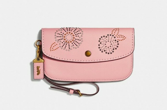 coach tea rose wristlet