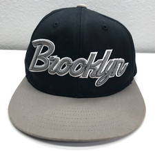 Brooklyn KBethos Baseball Cap Black Gray Mens OSFM Snapback Adjustable
