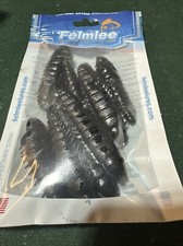 10 Felmlee Rubber Helgramite Lure 12BK UnRigged Large 2 1/2”