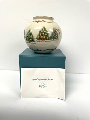 Lenox China The Joys of Christmas Tree Vase MIB Mint in Box with tags