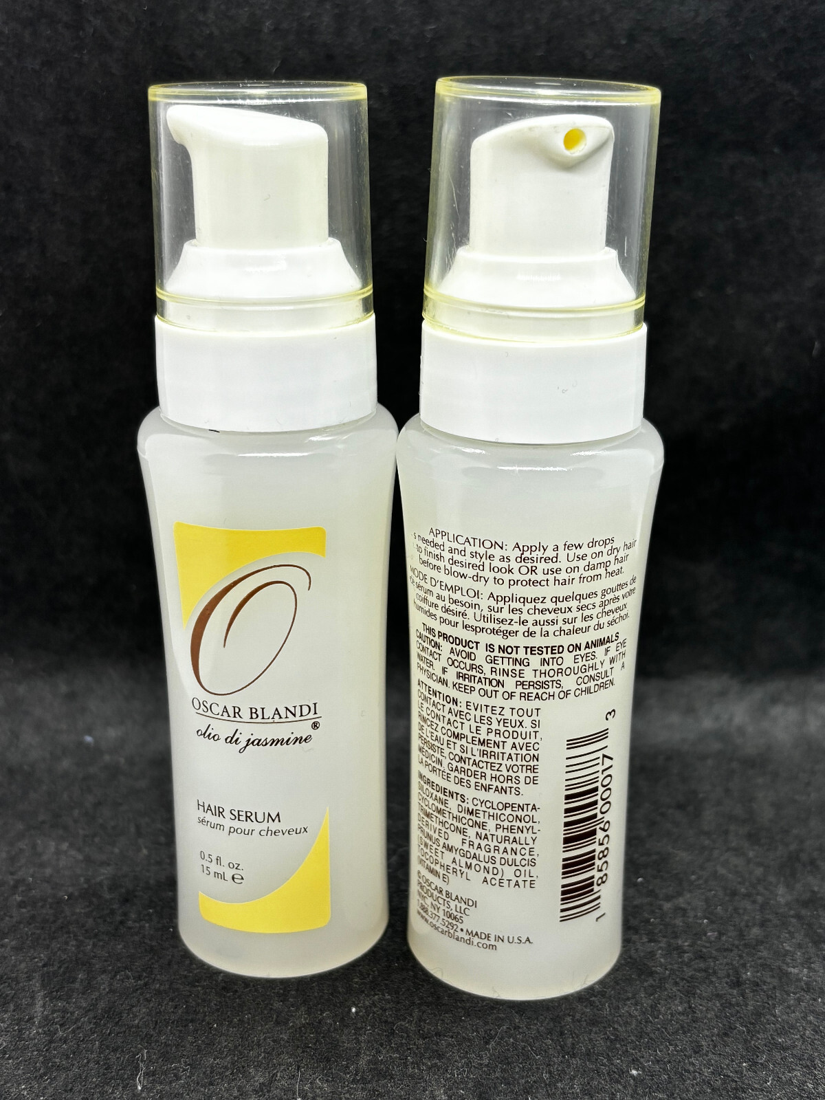 Pack of 2 Oscar Blandi Jasmine Oil Aromatic Hair Treatment Serum 0.5 oz