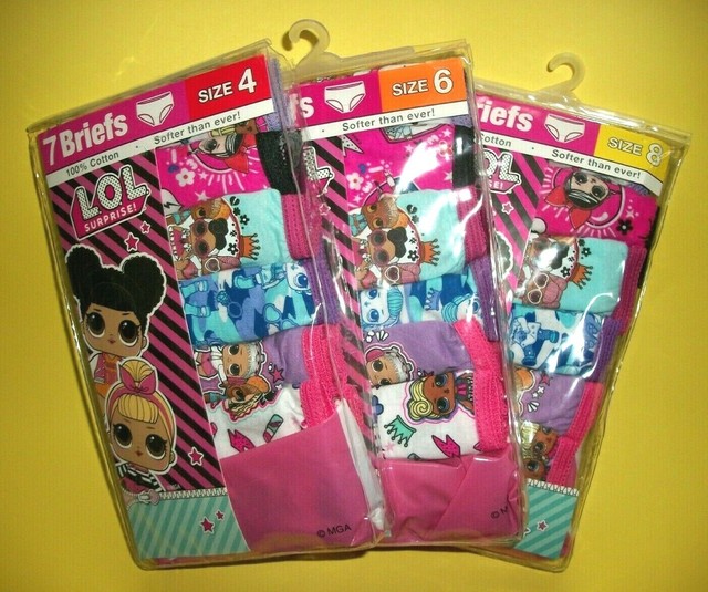 LOL Surprise Dolls Sz 4 Girls Underwear Panties Briefs 6 Pairs for sale