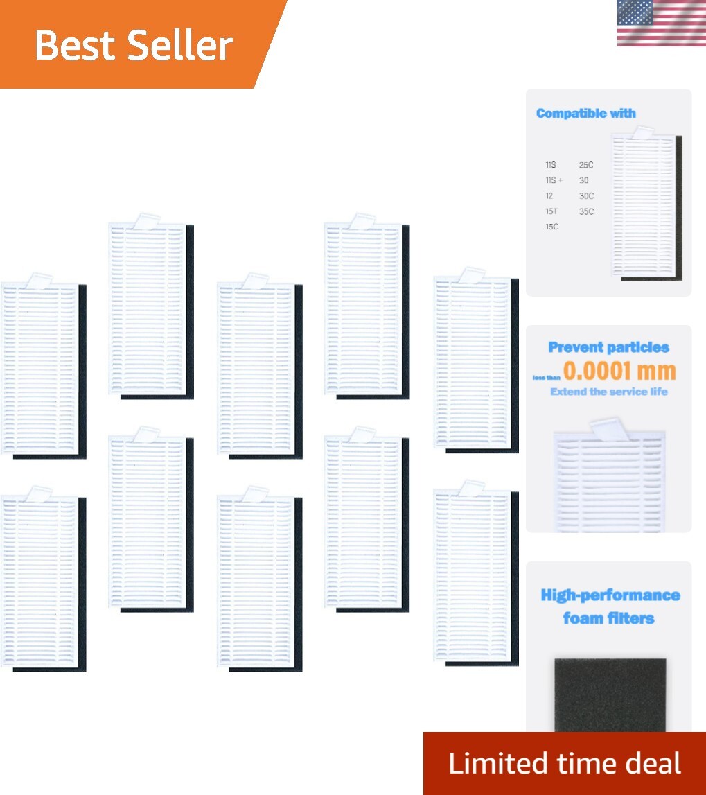 Filters Replacement Parts Fit for Eufy RoboVac 11S, Eufy 25C, RoboVac 30, Euf...