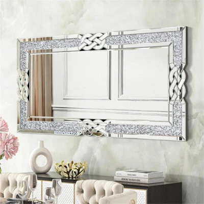 dekorative Wandspiegel groß Spiegel 120x60 Silber Modern Wohnzimmer Flur hängend - Bild 1 von 4