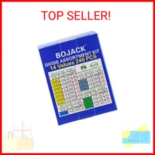 BOJACK 14 Value 240 pcs Diode Assortment Kit Contain Rectifier/Fast Recovery/Sch