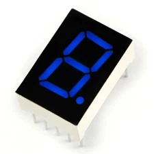 10 × Blue 0.5" Seven 7 Segment Display Common Anode LED Digital Number 1 Bit DIP