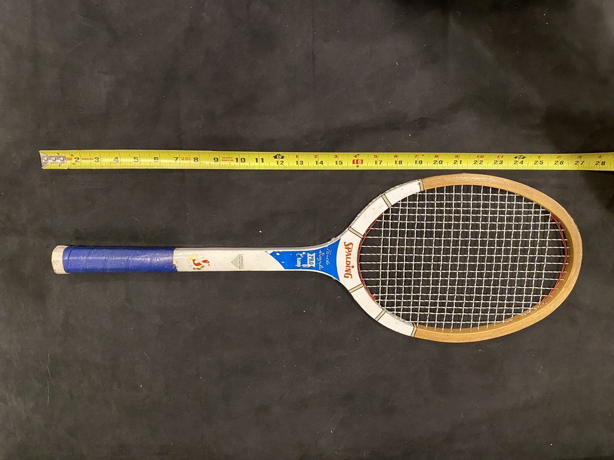 Ancienne raquette de tennis en bois Spalding Pancho Gonzalez autographe
