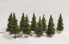 MOOSE CREEK TREES - Fir / Pine Trees (3" x 10 Trees) Model Trees - HO N Z Scale