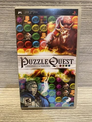 Puzzle Quest: Challenge of the Warlords (Sony PSP, 2007) game, case and manual