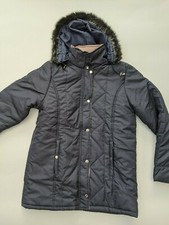 Gabriella Vincenza Women's Quiled Hooded Jacket In Navy - Size Uk 14