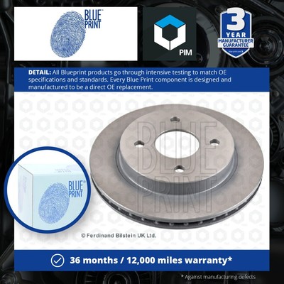 2x Brake Discs Pair Vented Rear 253mm ADF124326 Blue Print Set 1025911 1514236