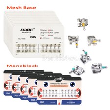 Dental Orthodontic Brackets Mini Roth 022 345 Hooks Metal Mesh Base/Monoblock