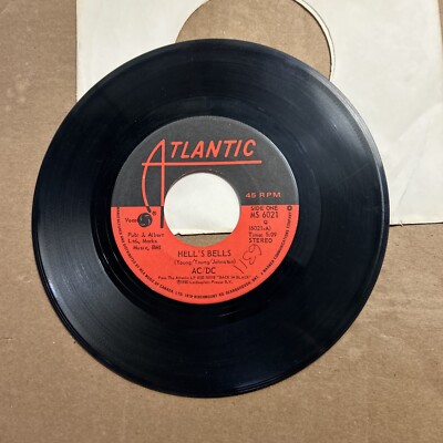 Ac/Dc Hells Bells/What Do You Do For Money Honey 1980 Atlantic 45 add ship .10 c