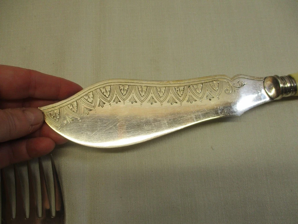 WILLIAM BRIGGS & CO SERVIDORES DE PECES PLATEADOS ~ BIRMINGHAM ~ ANTIGUOS Foto 4 de 4