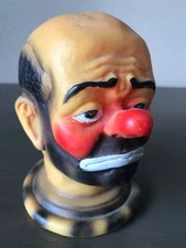 Vintage Emmett Kelley Weary Willie The Clown Plastic/Rubber Coin Bank