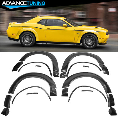 Fits 15-23 Dodge Challenger Base Model Only DM Style Unpainted Fender Flares PP