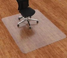 Large Office Chair Mat for Hardwood Floor, 46” X 60” Clear Desk Chair Mat for Ha