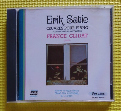 Erik Satie / France Clidat - Oeuvres Pour Piano - Forlane CD, 1985
