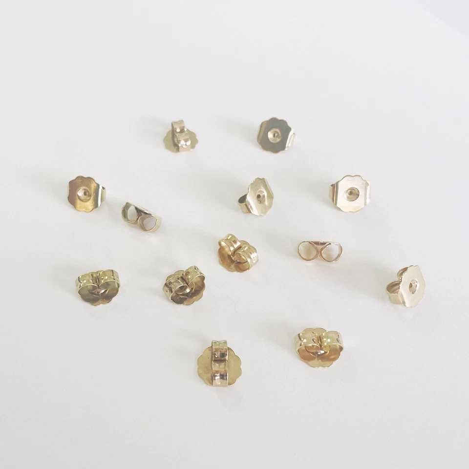 20 pares de respaldos de pendientes enchapados en oro de acero quirúrgico extragrandes hipoalergia. Foto 3 de 4