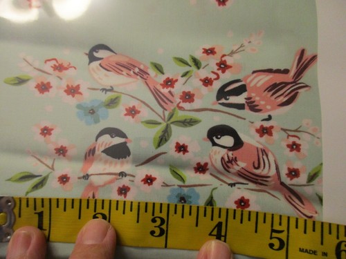 Cotton Fabric 1 Fat Quarter Windham Orchard & Grove Cute Bird Print on Green - Picture 2 of 4