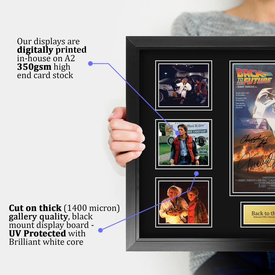 Back To The Future Signed Large A2 Framed Printed Autograph Memorabilia Gift — 第 3/4 张图片