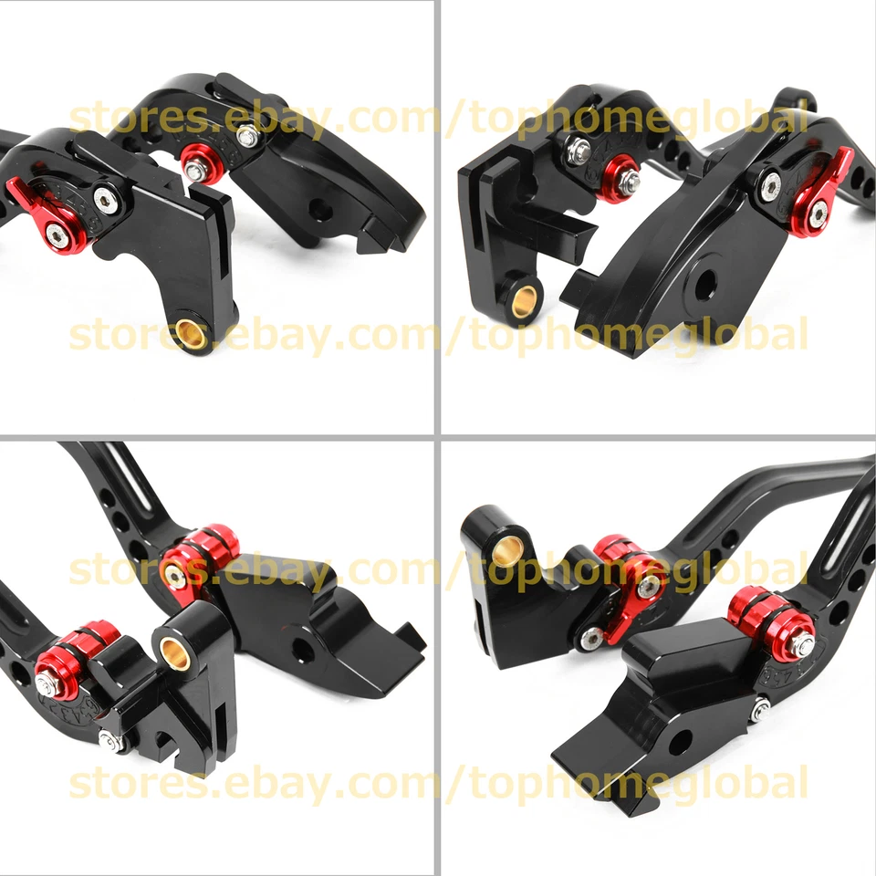 Palancas de freno de embrague corto CNC negras ajustables EE. UU. para Honda CBR954RR 2002-2003 Foto 3 de 4