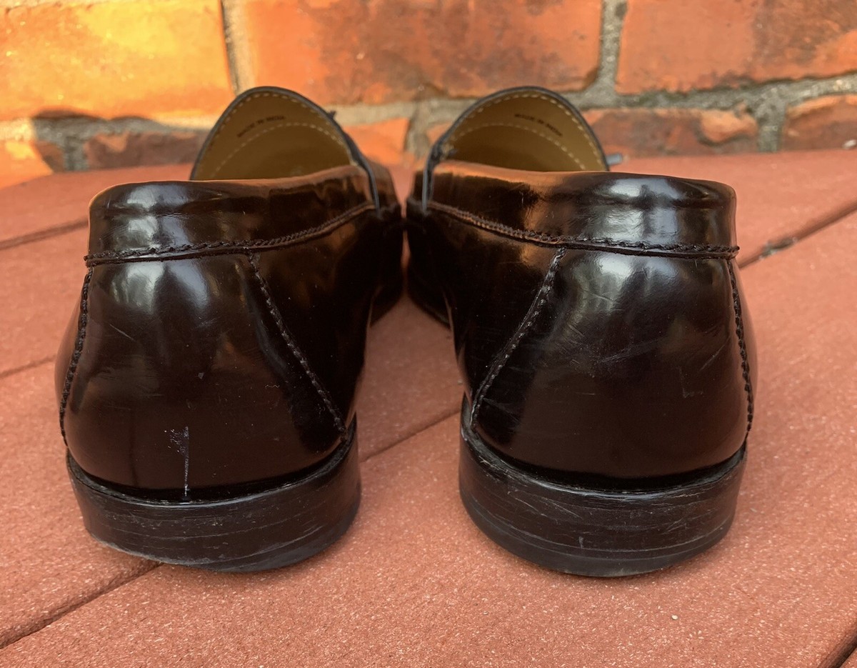 Cole Haan Black Leather Pinch Tassel Dress Loafers Mens Size  display picture 2