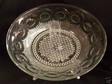 GLASS THUMBPRINT SERVING BOWL 8.5" diameter