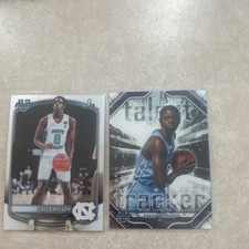 Topps Chrome Caleb Wilson UNC Basketball Talent Tracker & Base - 2 Cards