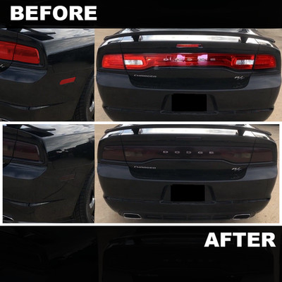 Blackout Tail Light FULL SET for 2011 2012 2013 2014 Dodge Charger Smoked Vinyl