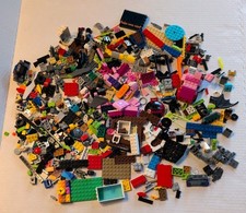 LEGO Bulk Mixed Lot -Lots Tiny Pieces, Weapons Over 1 lb Red Storage Container