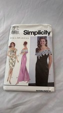 Vintage Sewing Pattern Simplicity Women's Evening Dress UNCUT 1990s