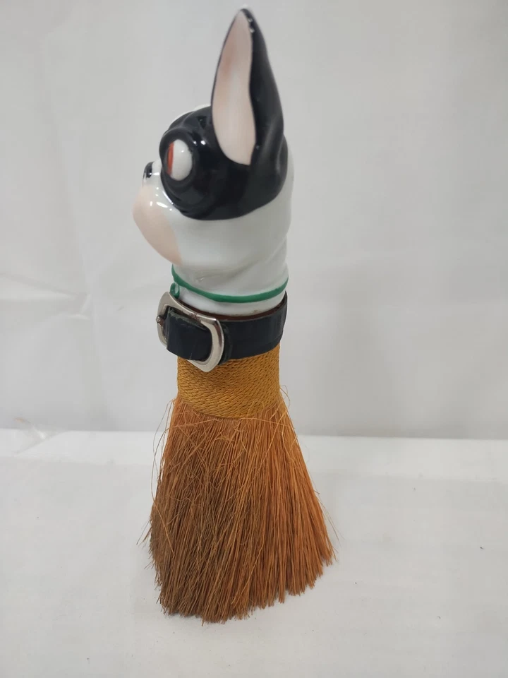 Bulldog Francés Años 20 8" Cepillo de Ropa Cabeza de Porcelana Alemana Batidor Art Deco De Colección Foto 3 de 4