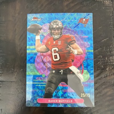 2025 Topps Finest Baker Mayfield Uncommon Blue Refractor 25/75 TB Buccaneers