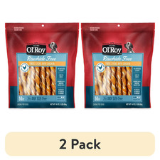 Rawhide Free Twist Sticks with Chicken Flavor Dog Treats, 50 Count, 16 Ounce Bag