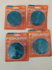 4 Fiskars Circle Twist Duel Double Sharpener Crayon Pencil School Sharpener New