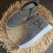 VIONIC Women’s Mitzi High Top Sneakers Weather Resistant Gray Suede Size 6